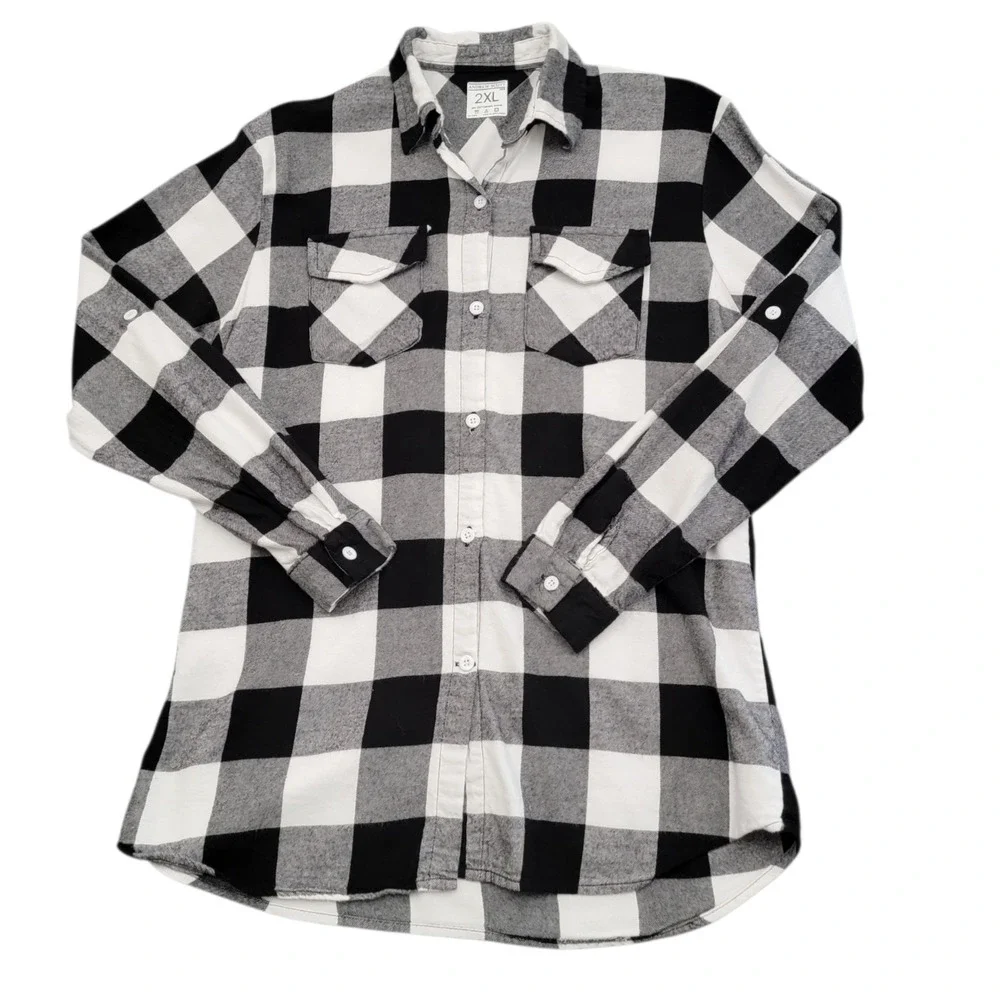 Dolly Parton Upcycled Flannel Shirt In Dolly We Trust Fits Womens Large Plaid - Picture 3 of 7